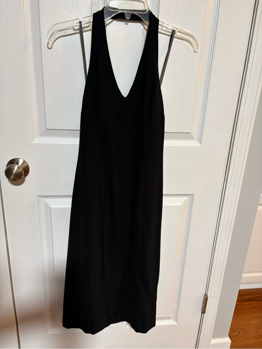 The Limited Stretch Black Halter V-Neck, Open Back Dress Size 2
